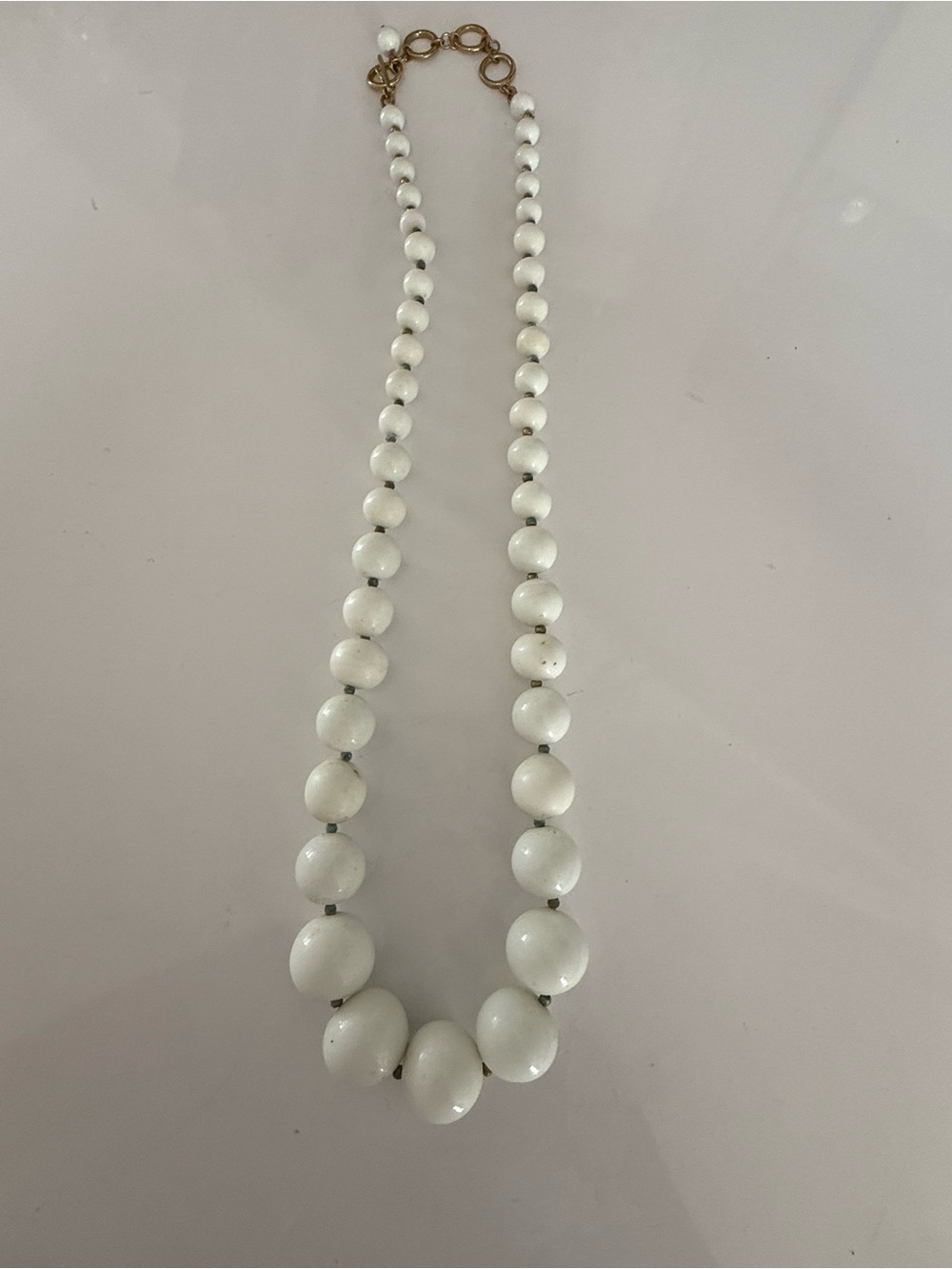 Monet long White Beaded Statement Necklace - Classic Women Jewelry